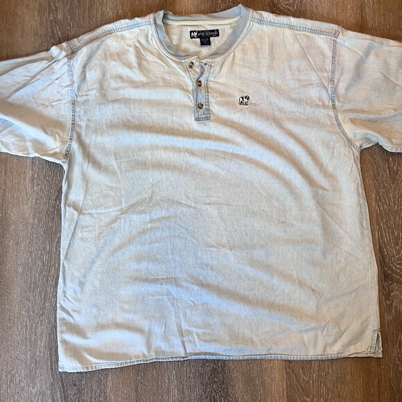 Big Dogs Other - VTG Big Dog Sportswear Light Blue Henley Shirt 3XL Oversized 90s
